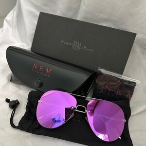 MNM Fashion Purple Aviator Sunglasses